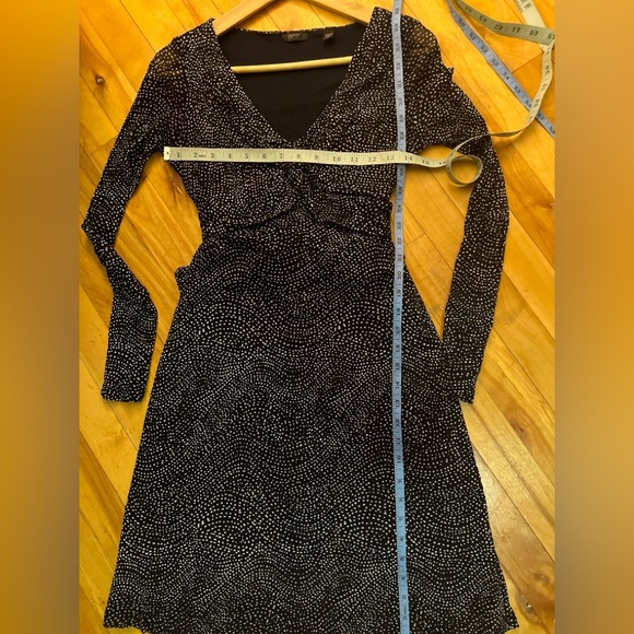 Esprit Collection Navy and White Polka Dot Dress M - Picture 8 of 9